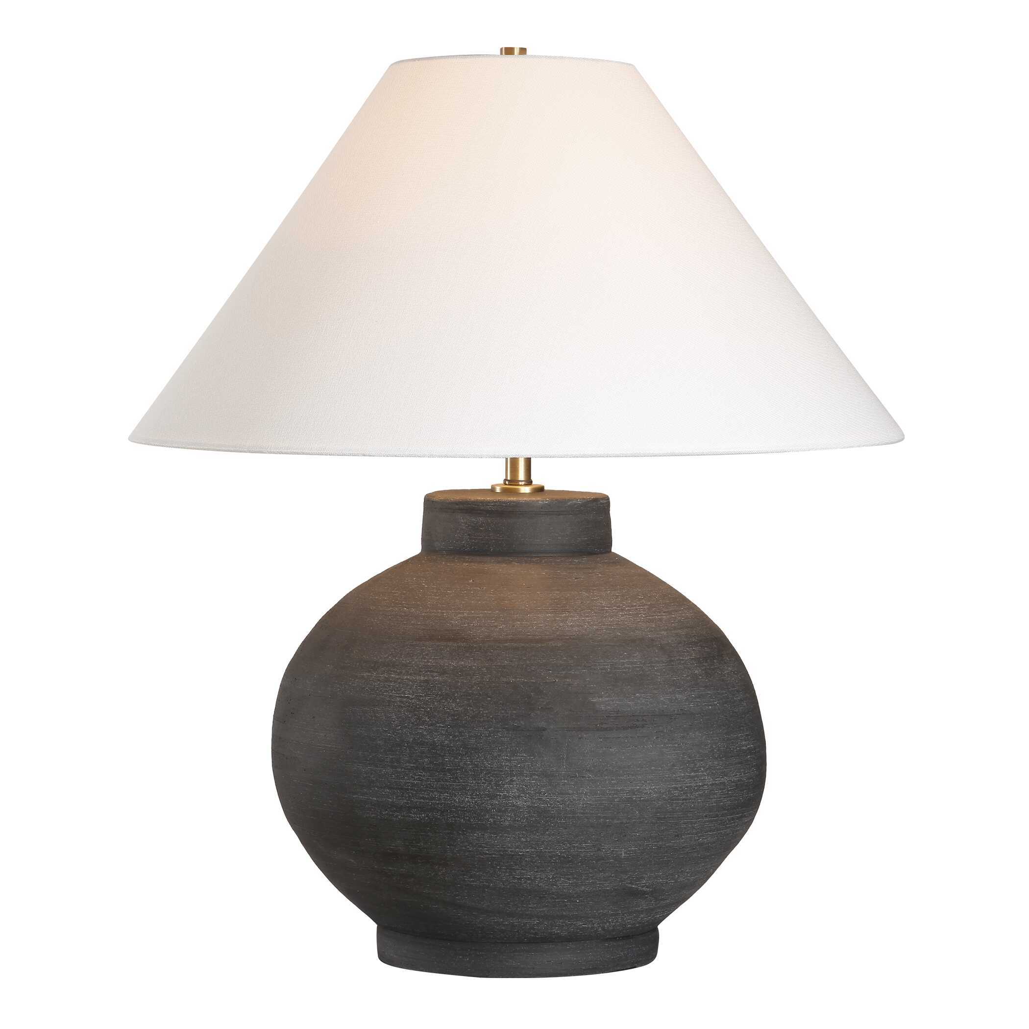 Tramore Rustic Charcoal Table Lamp, by Uttermost, 22" width x 25.5" height x 22" depth View 1