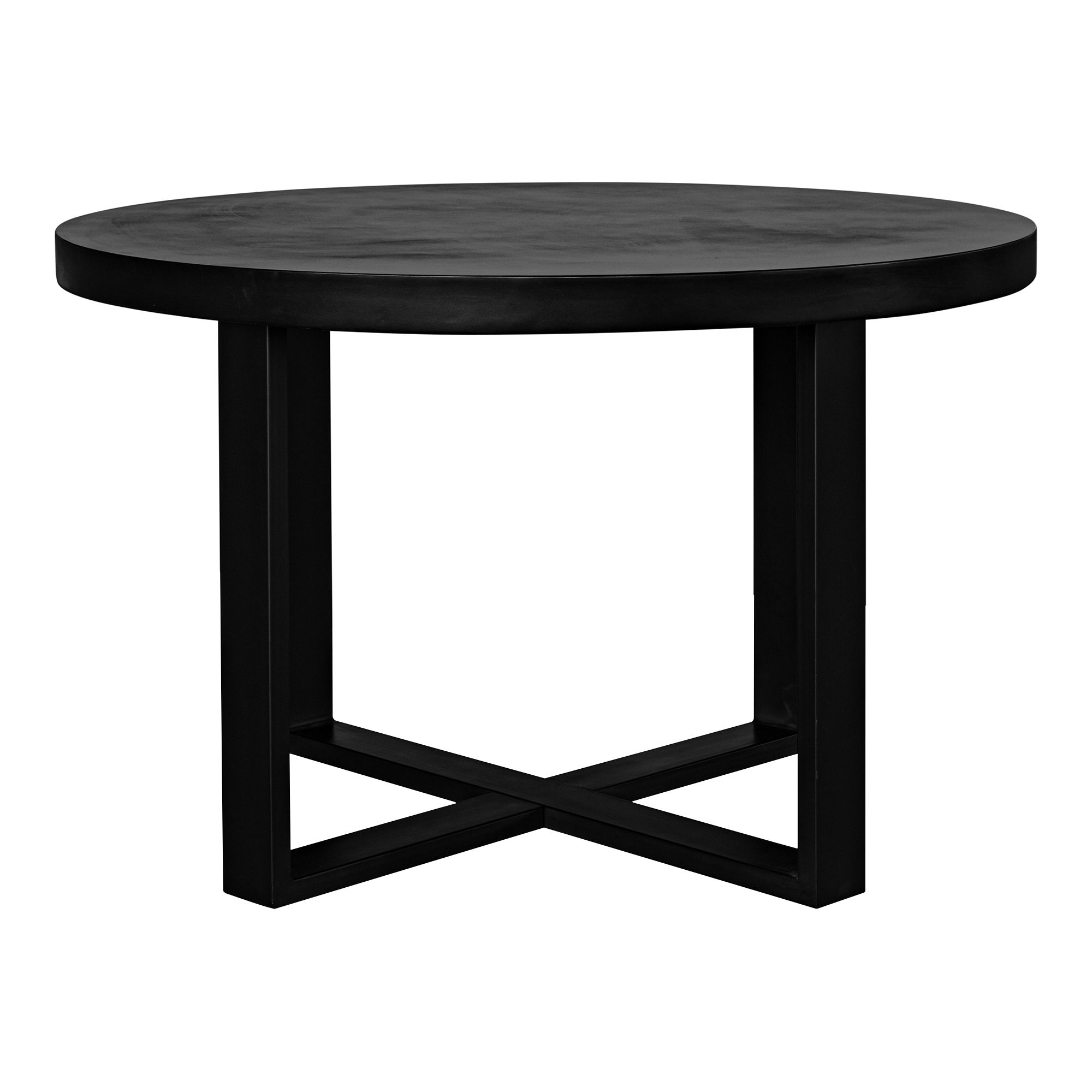 Jedrik Round Outdoor Dining Table Black large image 