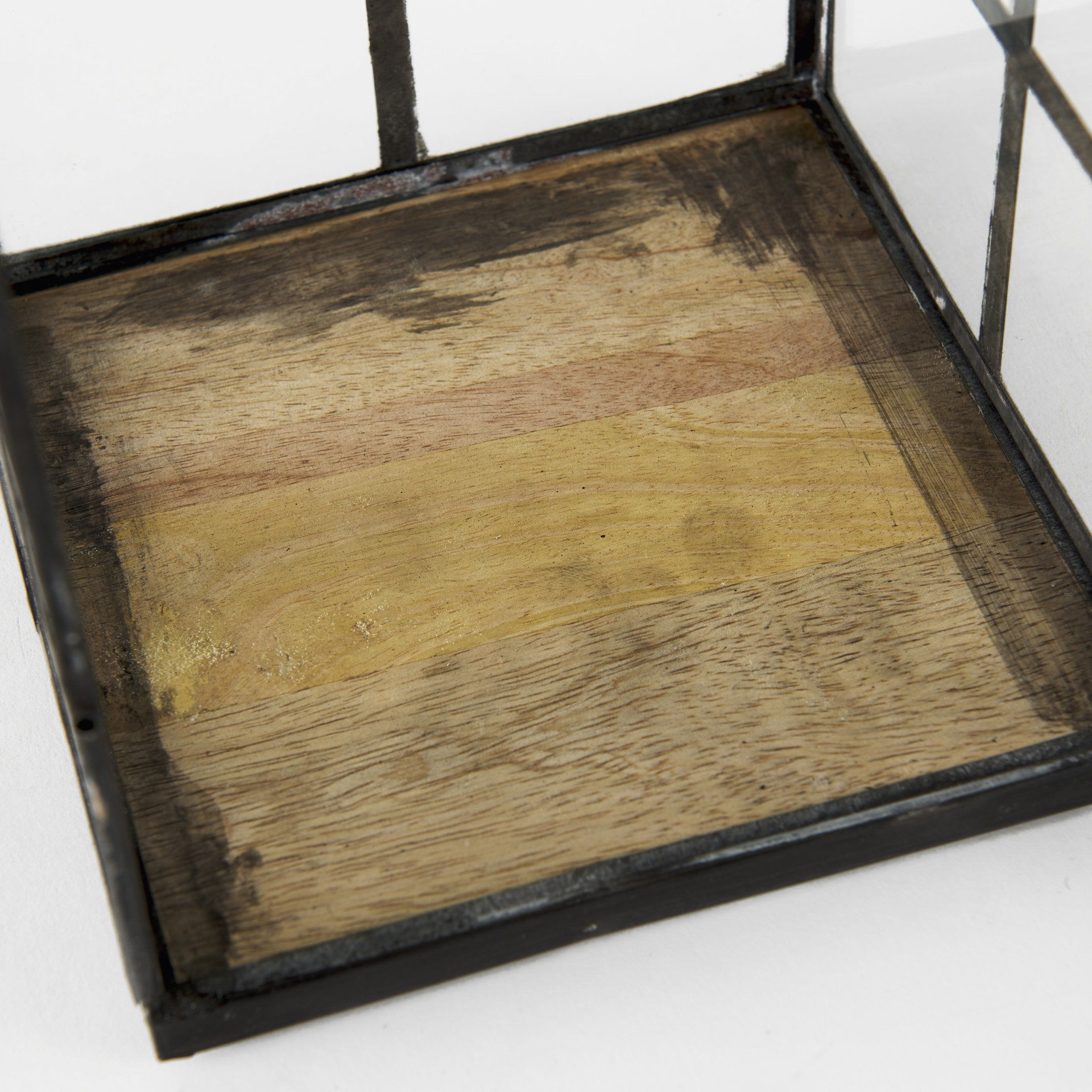 Gamfield   Small Black Metal and Glass Lantern, Lighting by Mercana, 6.1" length x 6.1" width x 10.63" height View 12