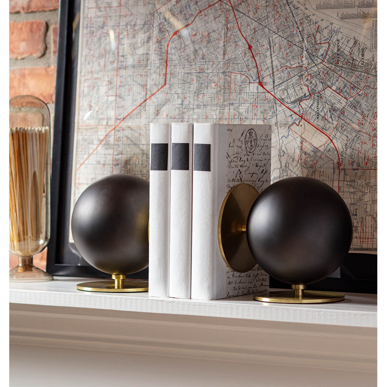Grant Bookends, by Regina Andrew Detroit, 6.75" width x 6.75" height x 6" depth View 2
