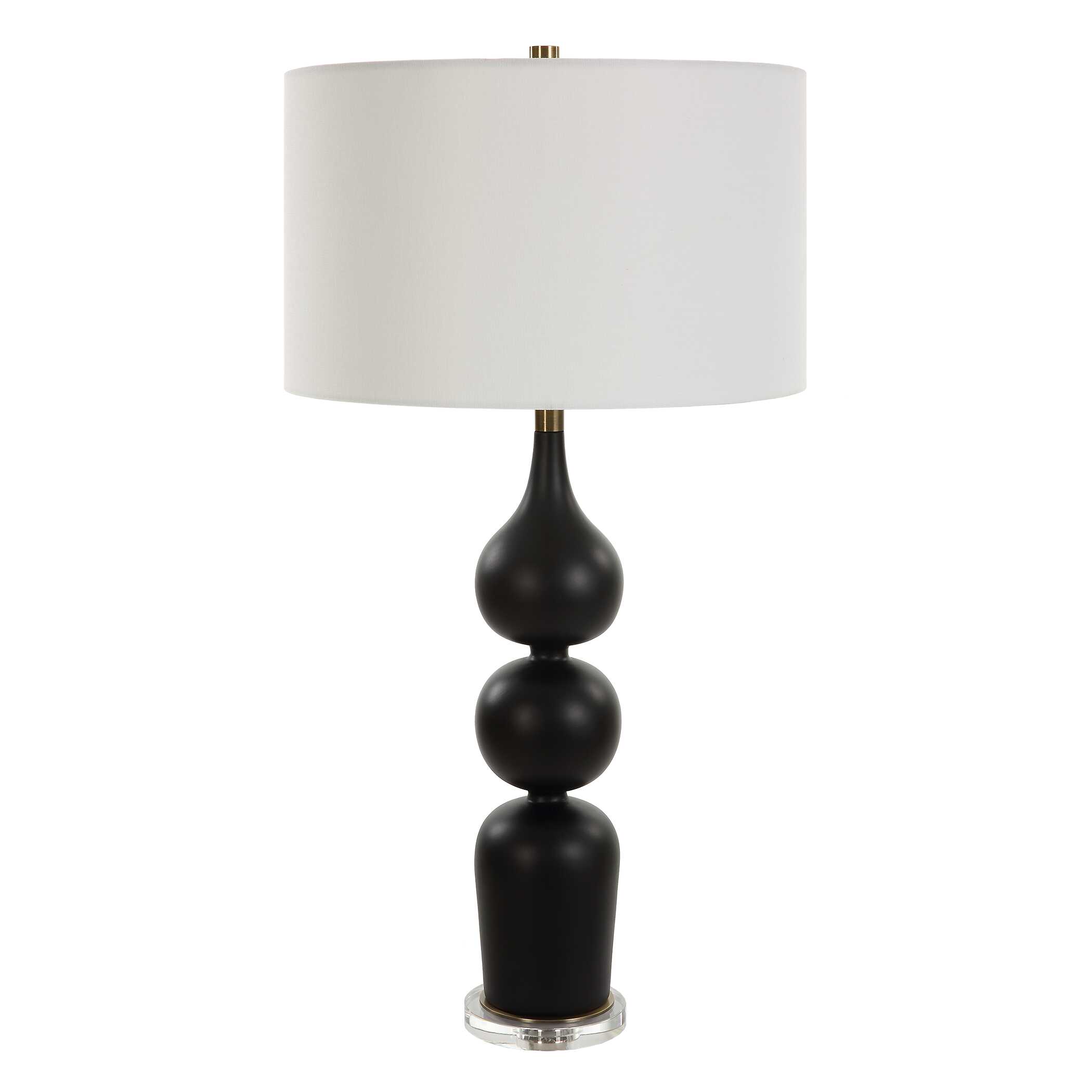 Caviar Black Table Lamp, by Uttermost, 17" width x 32.75" height x 17" depth View 5