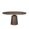 Swanson 60' Dark Brown Wood Round Pedestal Dining Table, by Mercana, 60" length x 60" width x 30" height thumbnail 1