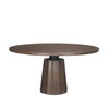 Swanson 60' Round Pedestal Dining Table | Dark Brown Wood | Seats 6, by Mercana, 60" length x 60" width x 30" height thumbnail 1