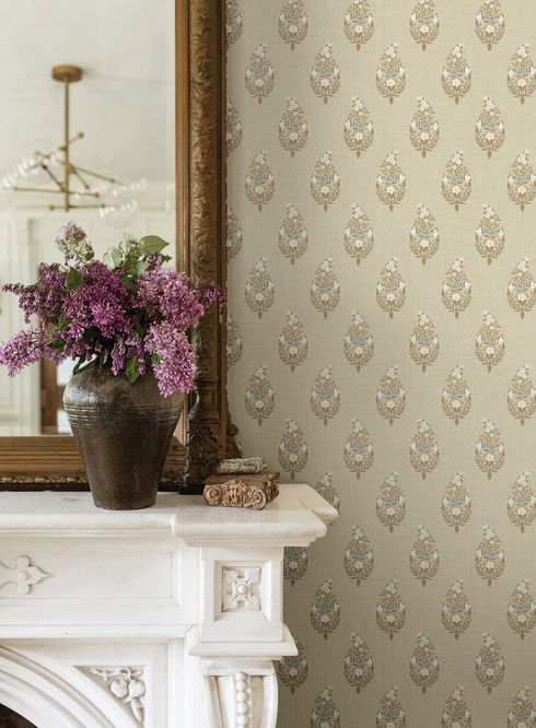 Paisley Linen Wallpaper