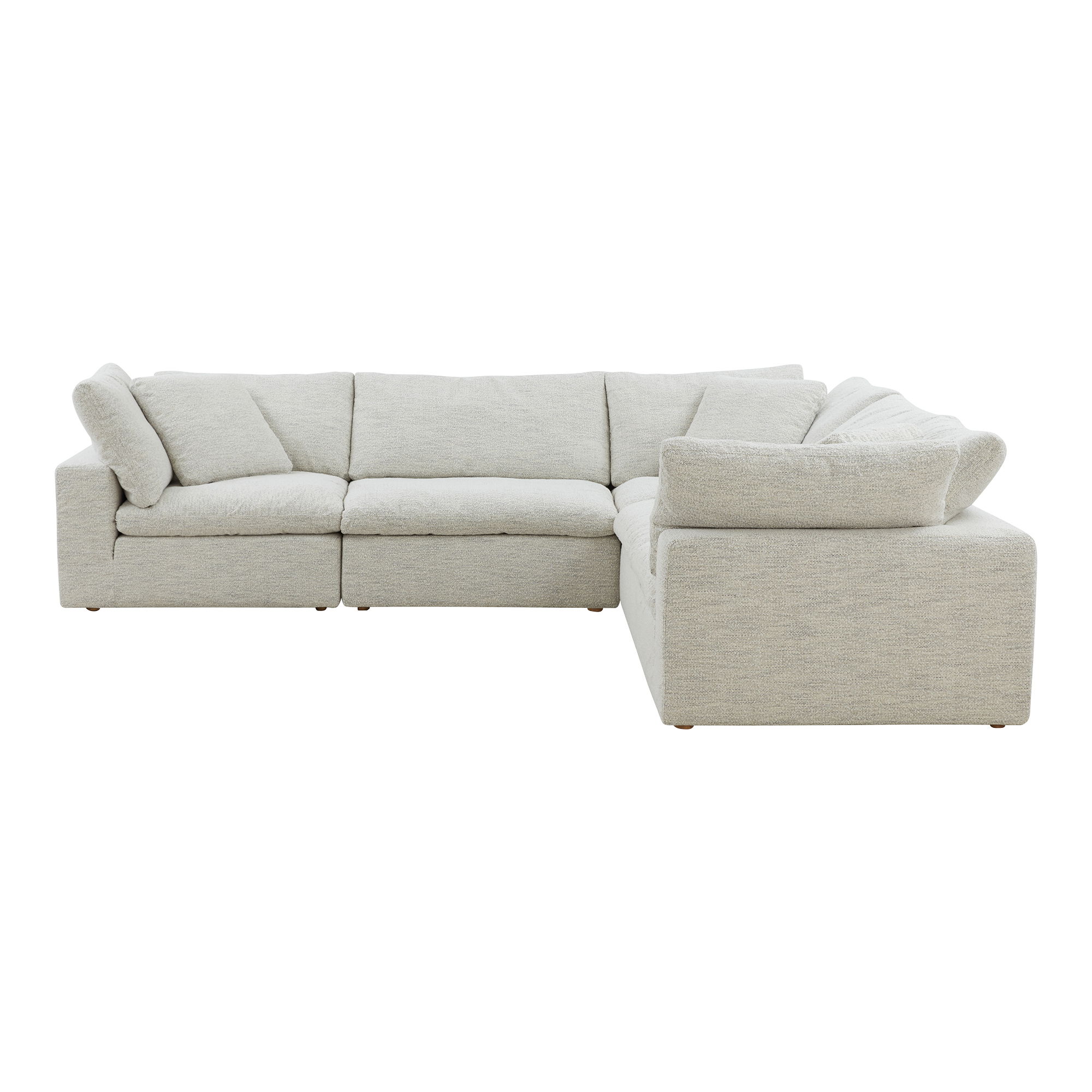 Clay Classic L-shaped Modular Sectional Coastside Sand large image 