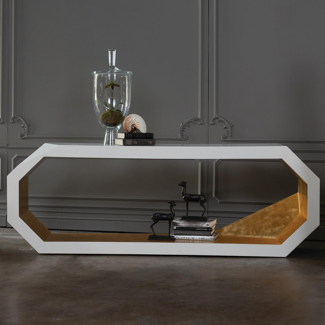 Facet Console-Gold Leaf, Console Table by Global Views, 90" width x 36" height x 22" depth View 6