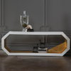 Facet Console-Gold Leaf, Console Table by Global Views, 90" width x 36" height x 22" depth thumbnail 6