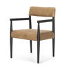 Toni Dark Brown Wood with Chestnut Leather Dining Chair thumbnail 0