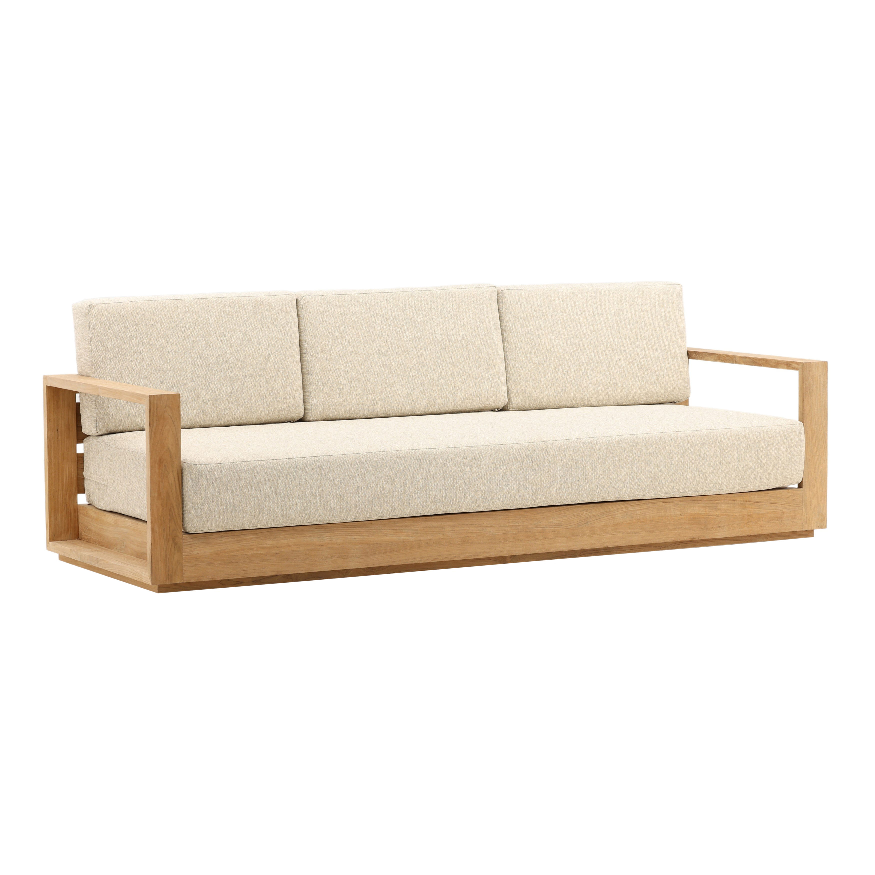 Darlene Outdoor Sofa Sand, Sofas & Sectional by Dovetail, 94.21" width x 32" height x 34" depth View 1