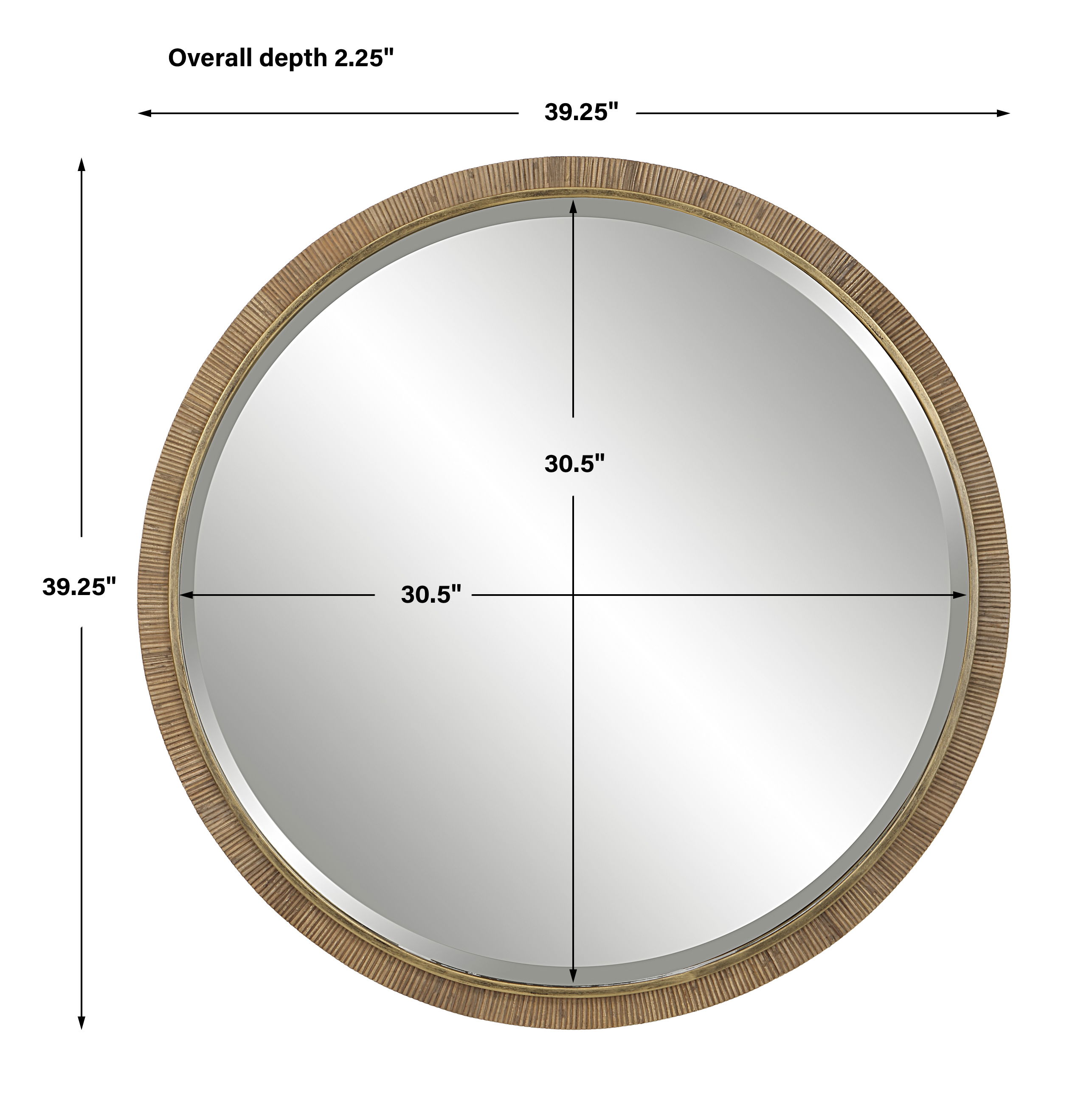 Paradise Round Rattan Mirror large image 