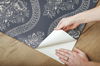 Magnolia Home Coverlet Floral Navy Peel & Stick Wallpaper, by York Wall, 20' length x 1'8.5" width x 0.02" depth thumbnail 10