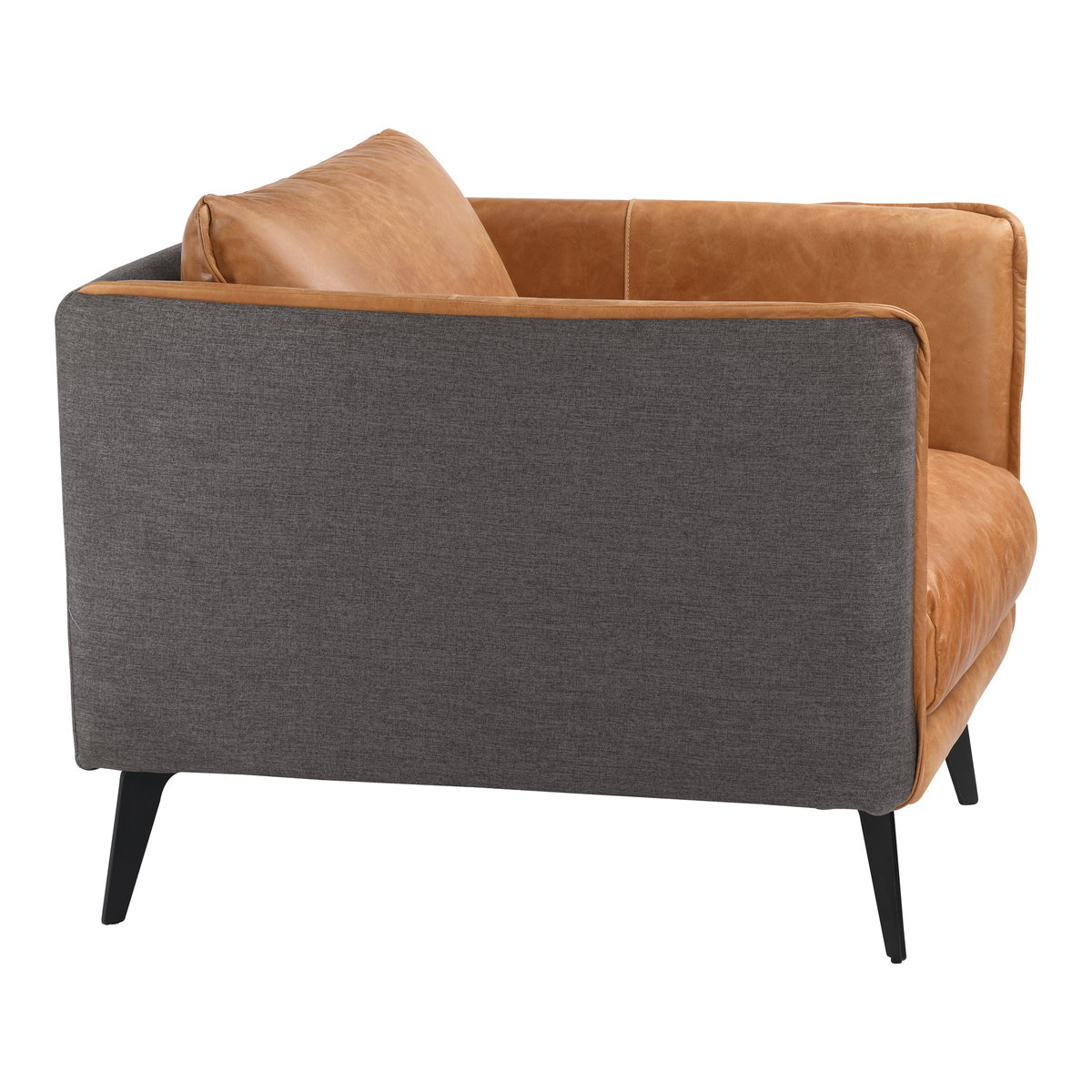 Messina Leather Armchair, Accent Chair by Moe's Home, 32.5" width x 31" height x 36" depth View 3