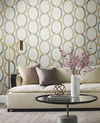 Interlock Dark Taupe Wallpaper, by York Wall, 33' length x 1'8.5" width x 0.02" depth thumbnail 2