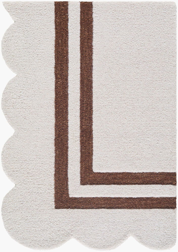 Scalloped Handmade Rug, by Surya, 3' length x 2' width