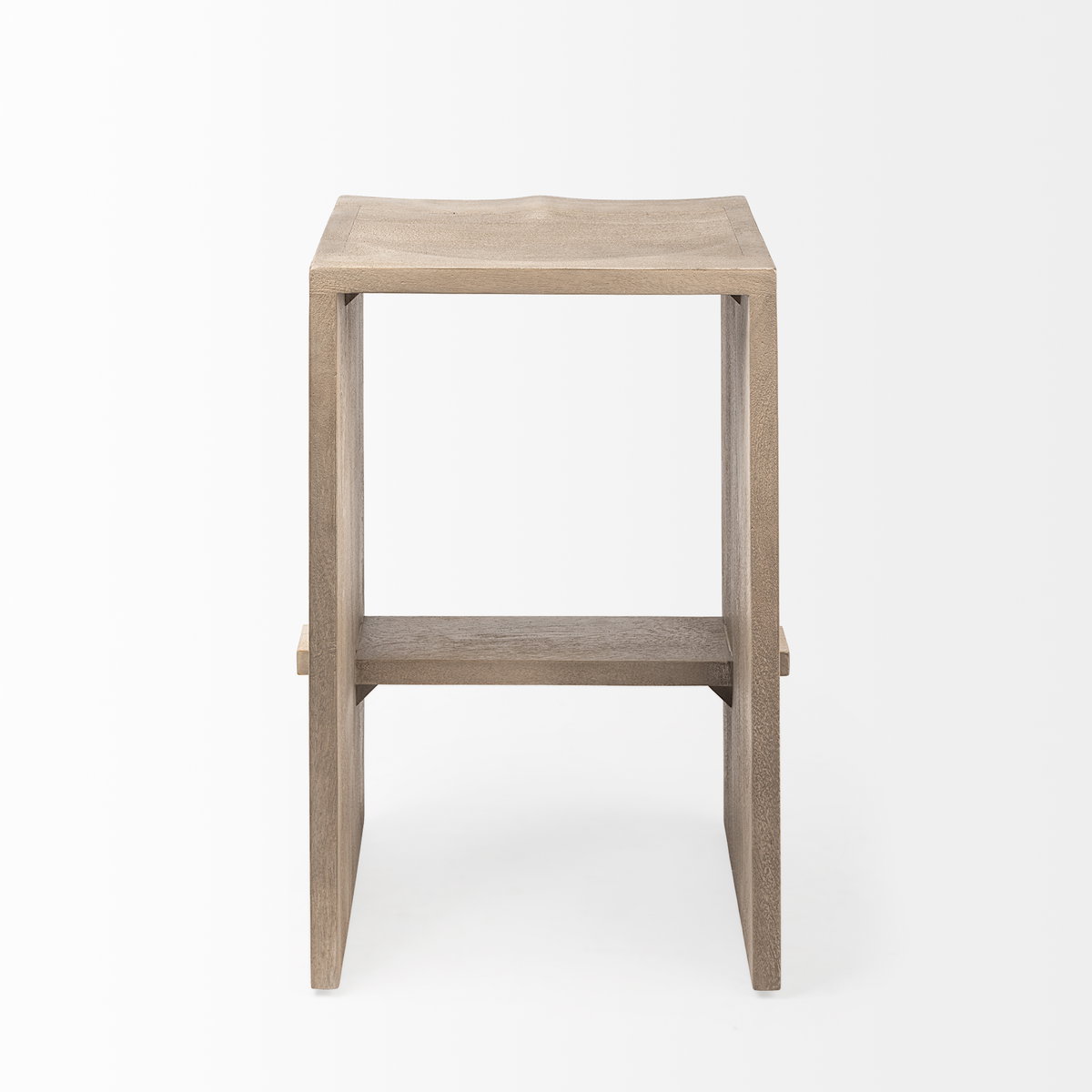 Aida Backless 26in Seat Counter Stool | Light Gray, Counter & Bar Stool by Mercana, 18.5" length x 14" width x 26" height View 8