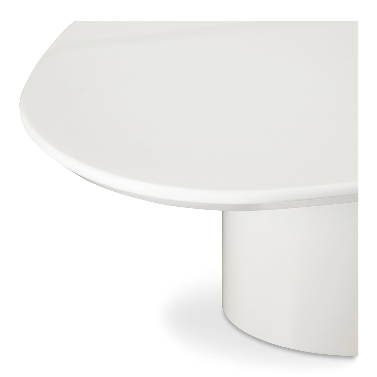 Eden Coffee Table Ivory Lacquer, by Moe's Home, 46" width x 16" height x 31.5" depth View 4