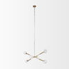 Britton Gold Metal with Clear Glass Globes 6-Light Chandelier thumbnail 5