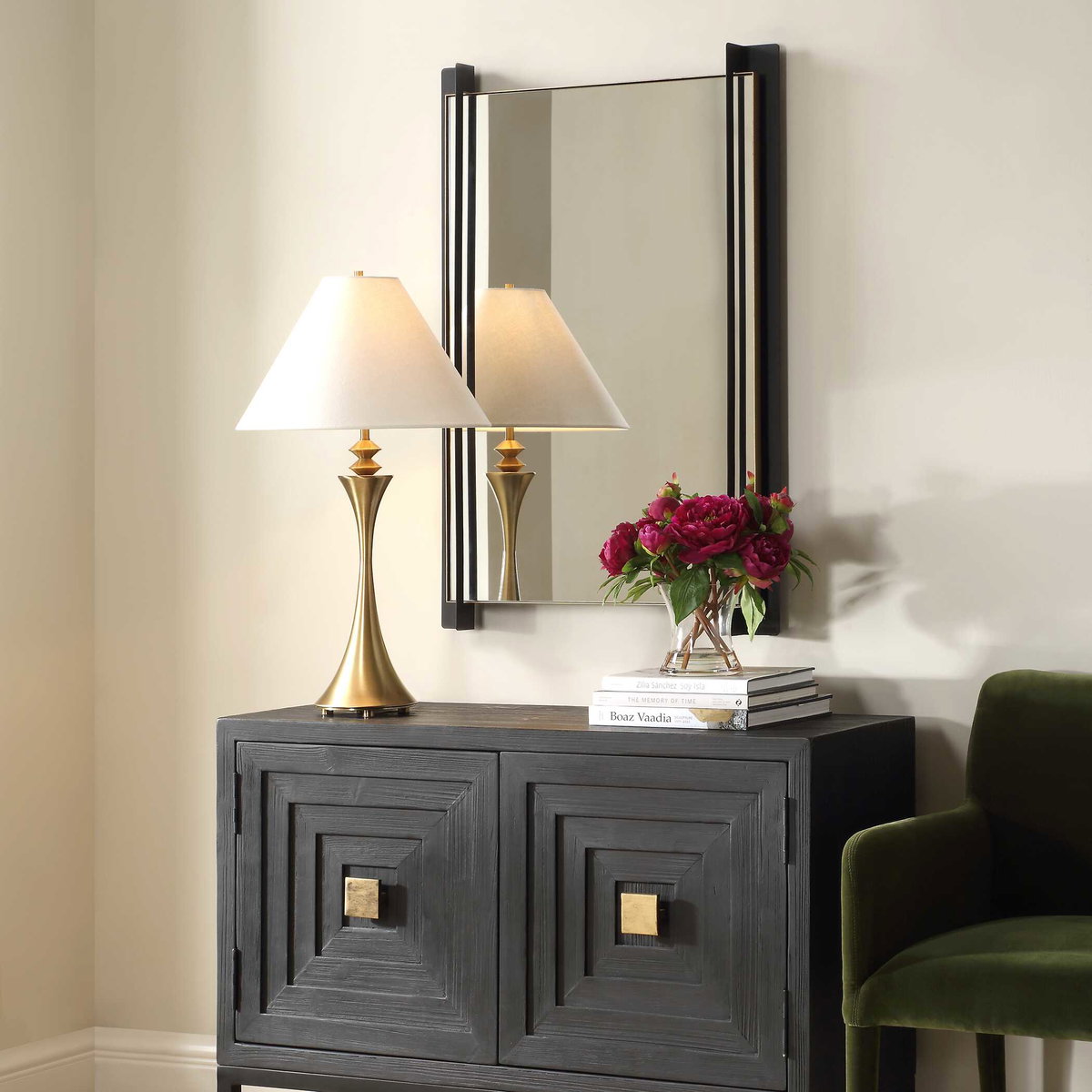 Cunene Industrial Wall Mirror, by Uttermost, 26" width x 39.25" height x 2.62" depth View 2