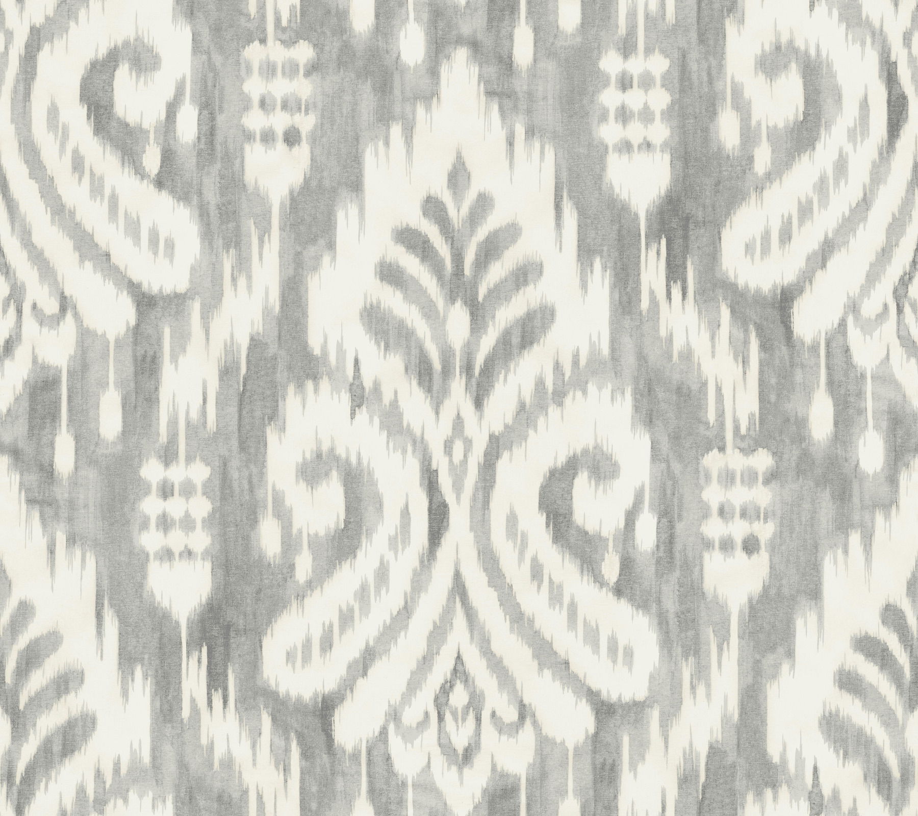 Hawthorne Ikat Grey Wallpaper large image 