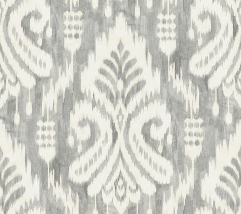 Hawthorne Ikat Grey Wallpaper