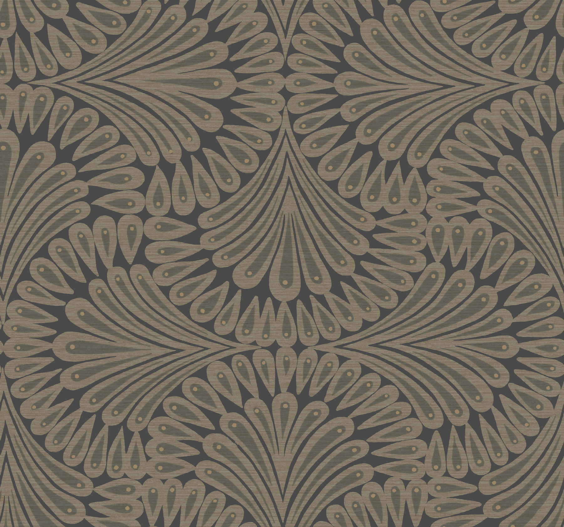 Cabaret Black Metallic Wallpaper, by York Wall, 27' length x 2'3" width x 0.02" depth View 1