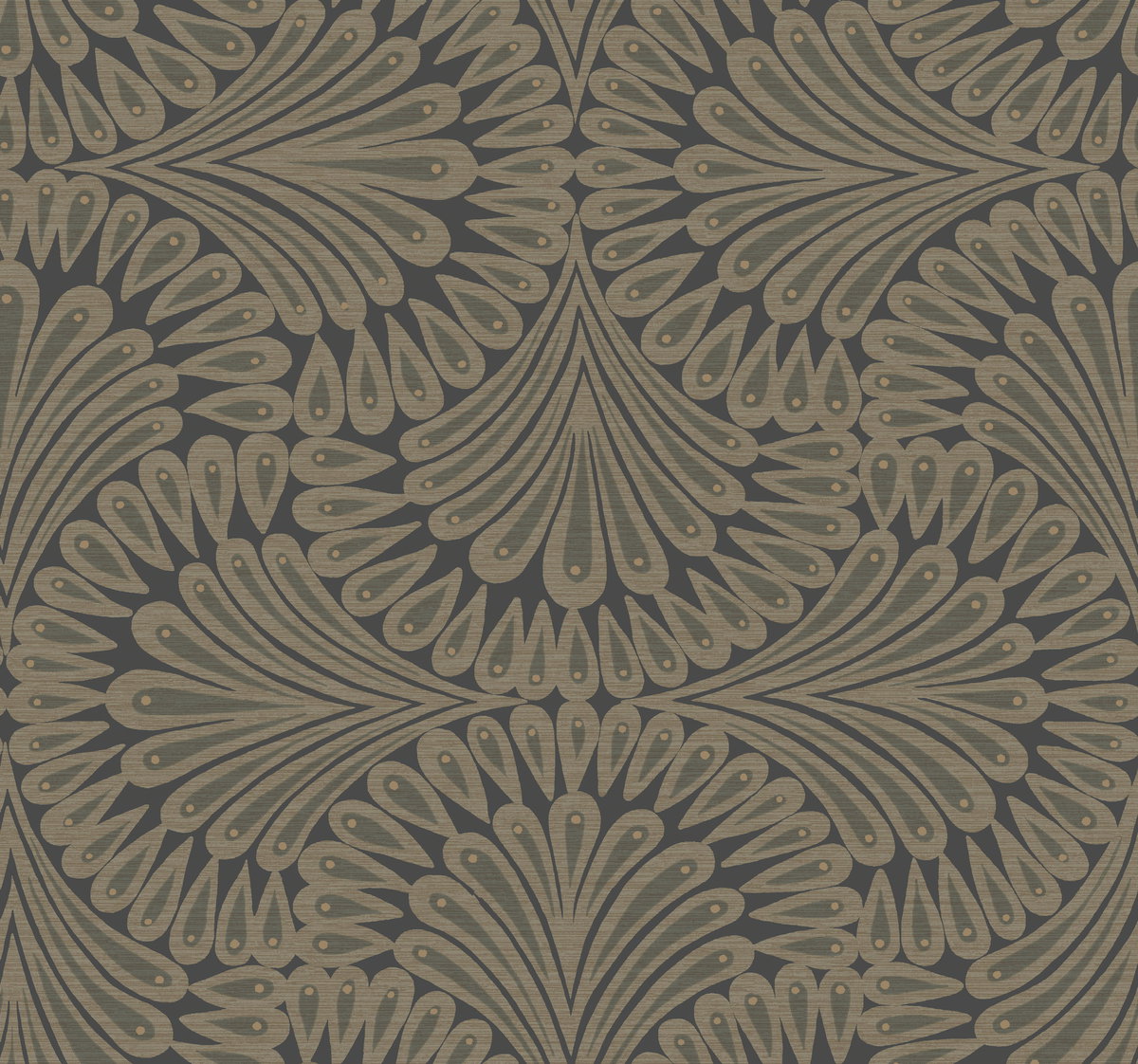 Cabaret Black Metallic Wallpaper, by York Wall, 27' length x 2'3" width x 0.02" depth