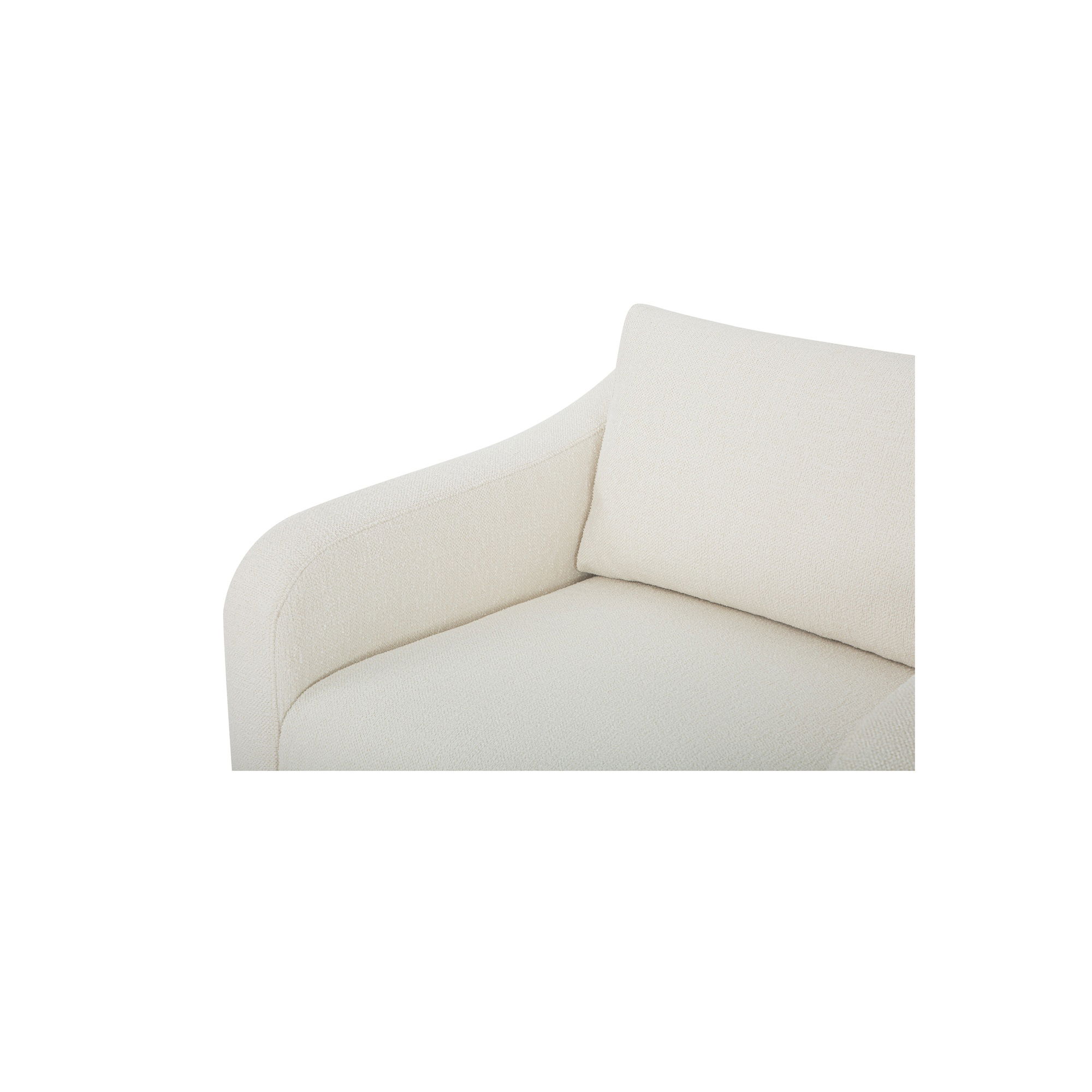 Keane Lounge Chair Cream, Accent Chair by Moe's Home, 38" width x 31.25" height x 39.5" depth View 6