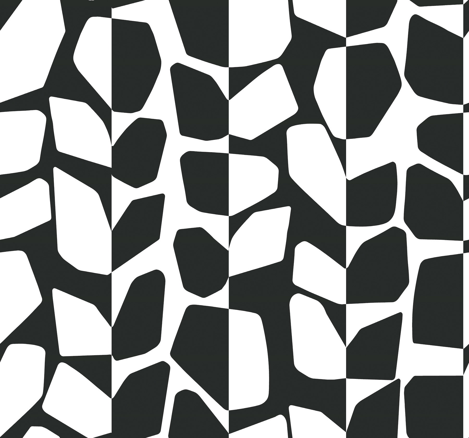 Primitive Vines Black & White Wallpaper, by York Wall, 27' length x 2'3" width x 0.02" depth View 1