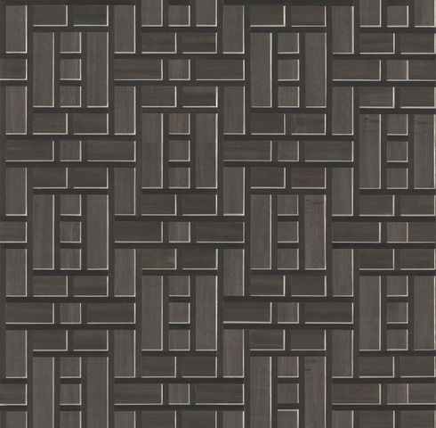Teahouse Panel Black Wallpaper