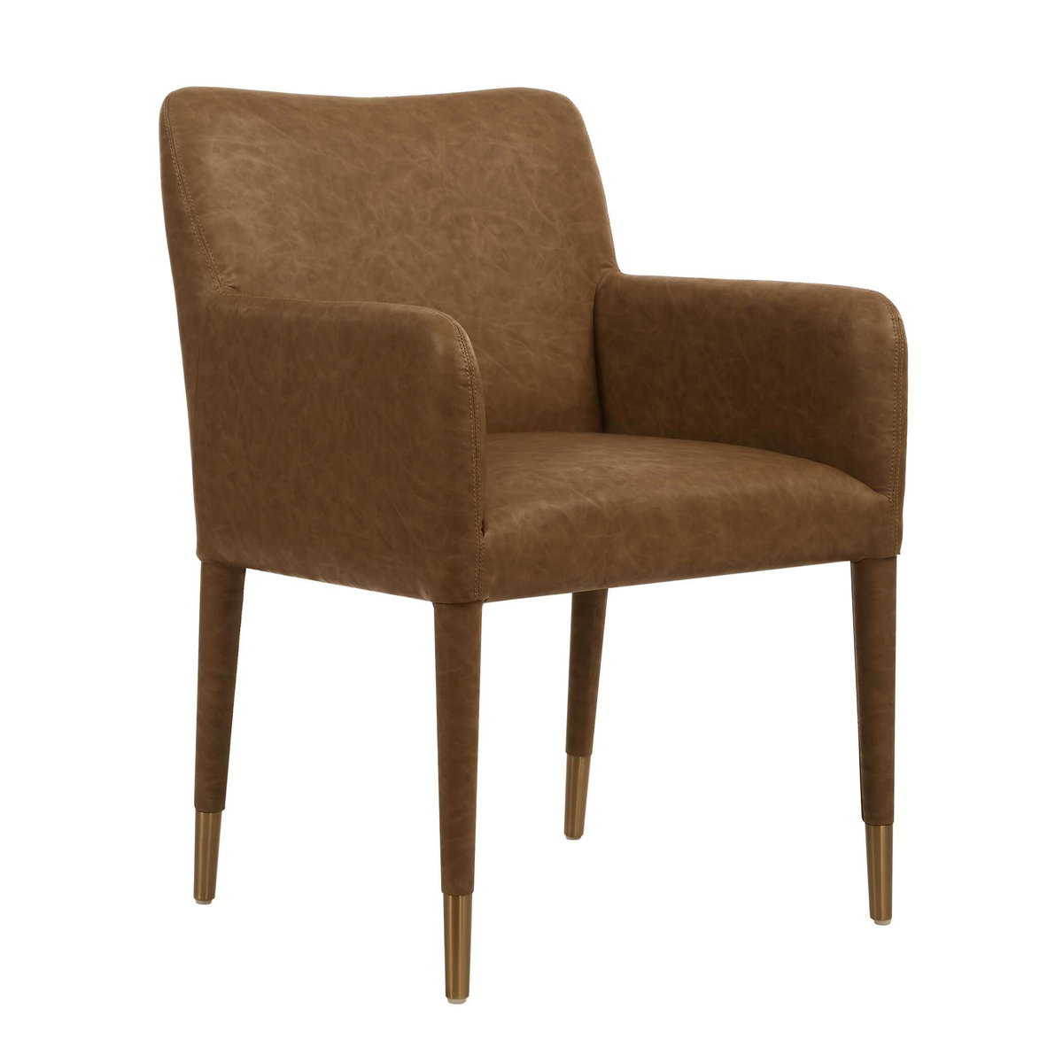 Conifer Camel Dining Armchair, Furniture by Uttermost, 23" width x 34" height x 23" depth View 4