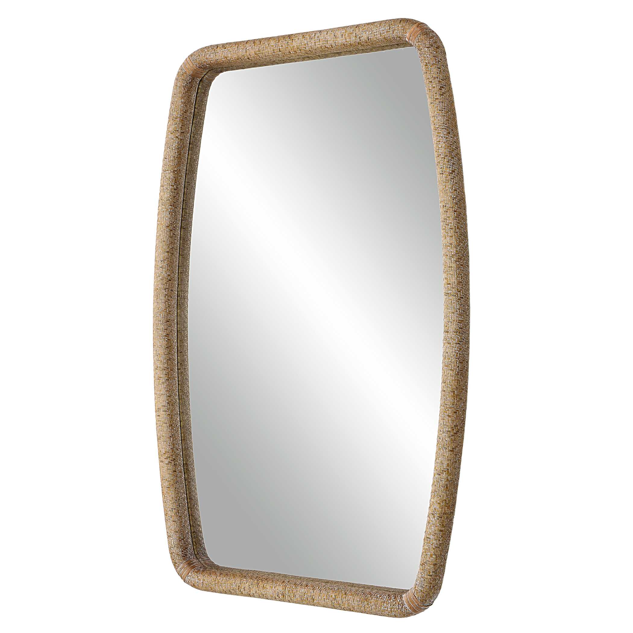 Tiki Rattan Mirror, by Uttermost, 23.75" width x 36.25" height x 1.75" depth View 5