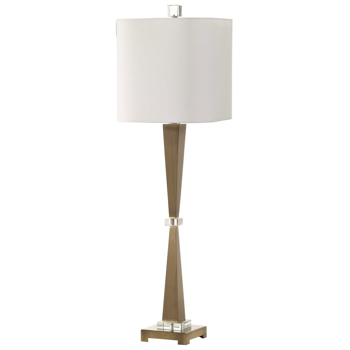 Niccolai Antiqued Nickel Lamp, Table Lamp by Uttermost, 11" width x 36" height x 11" depth View 4