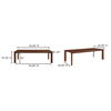 Daifuku Large Dining Table Walnut Stained Ash, by Moe's Home, 96" width x 29.5" height x 42" depth thumbnail 10