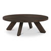 Alden Coffee Table Cool Brown, by Moe's Home, 50" width x 16.5" height x 50" depth thumbnail 2
