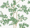 Lunaria Silhouette White & Green Wallpaper thumbnail 0
