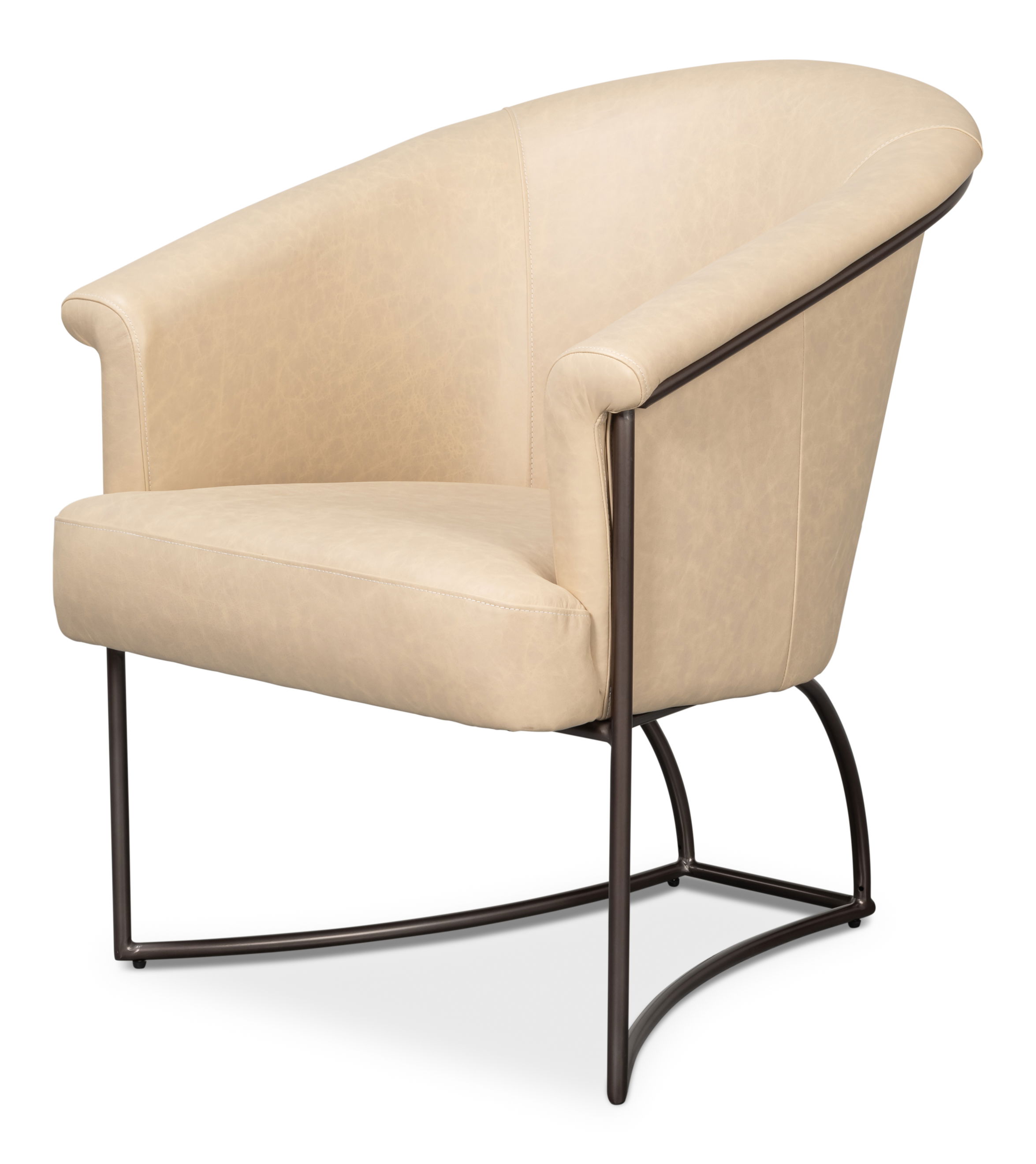 Nagel Distilled Leather Chair,White large image 