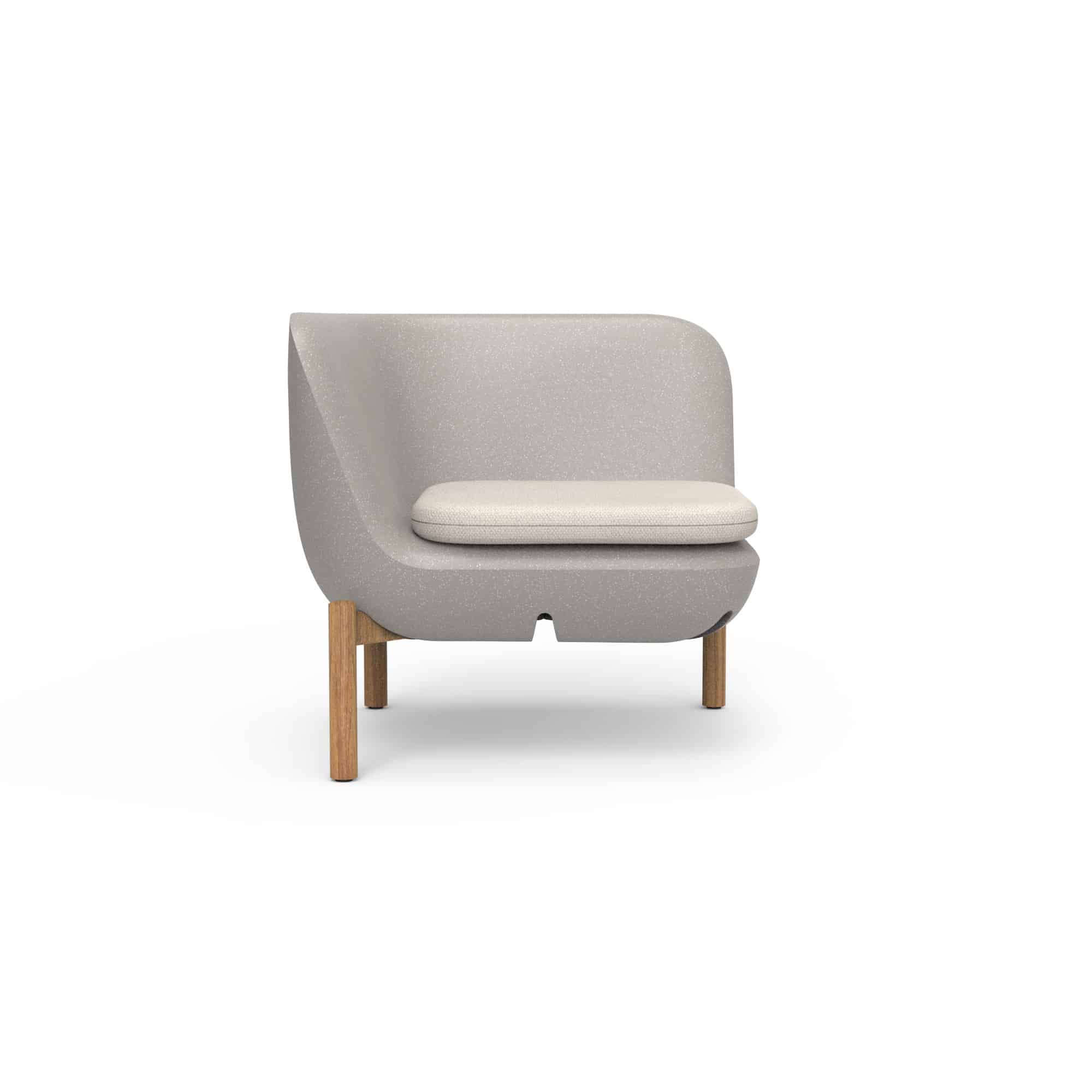 Inou Elements Corner Unit Add-on, Outdoor Furniture by Crescent Garden, 2'3.8" width x 2'2.4" height x 2'3.8" depth View 1