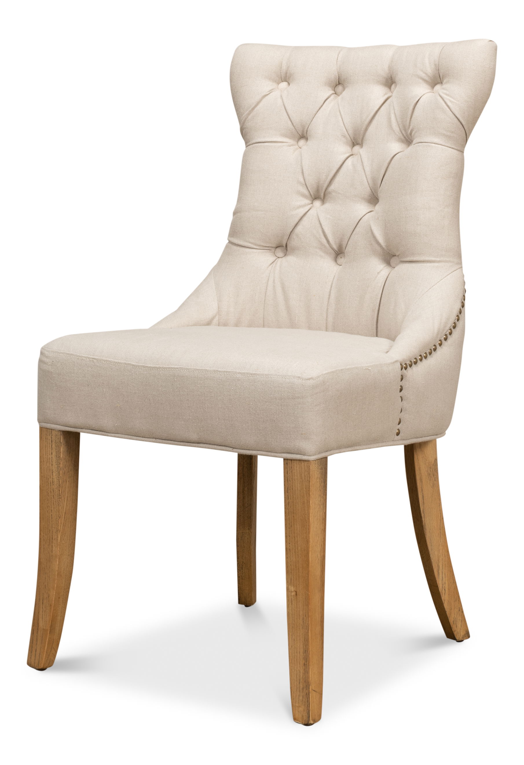Sophie Side Chair, White Linen large image 