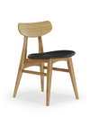 Cassia Dining Chair With Leather Seat, Caramelized, (Set of 2), by Greenington, 22.5" length x 19.5" width x 31" height thumbnail 1