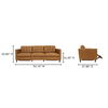 Bridgers Power Recliner Sofa Tan Leather, Sofas & Sectional by Moe's Home, 94.1" width x 33.85" height x 37.8" depth thumbnail 11