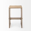 Aida Backless 26in Seat Counter Stool | Light Brown, Counter & Bar Stool by Mercana, 18.5" length x 14" width x 26" height thumbnail 8