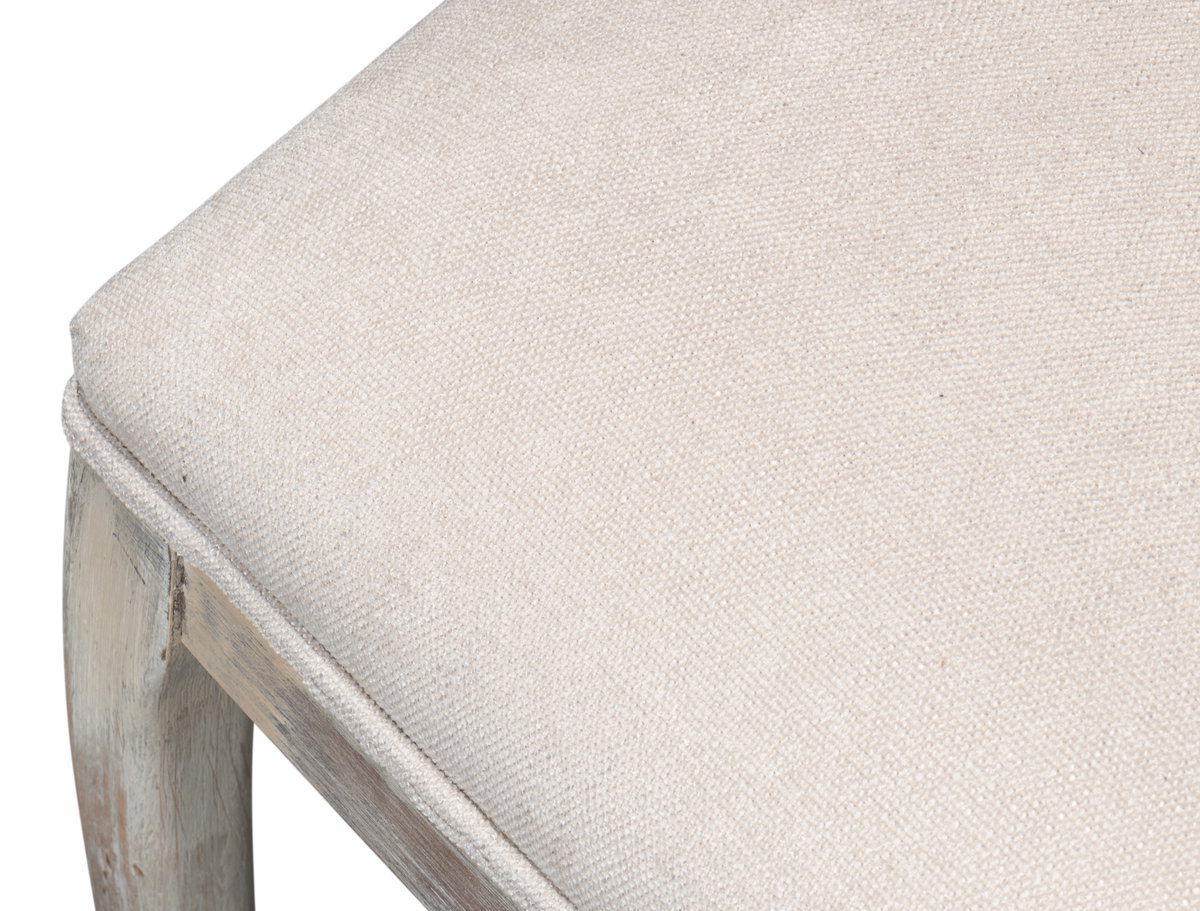 Oval Cane Back S/Chair Grey Oak  Taupe, by Sarreid, 2' length x 1'9" width x 3'5" height View 3