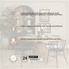 Swanson 60' Round Pedestal Dining Table | Modern | Light Brown Wood | Seats 6, by Mercana, 60" length x 60" width x 30" height thumbnail 4