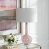 Rosa Pink Glass Table Lamp, by Uttermost, 16" width x 29" height x 16" depth thumbnail 4