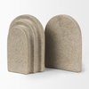 Empire Sandstone Resin Arc Book End Set, Bookend by Mercana, 5.75" length x 5" width x 8" height thumbnail 8