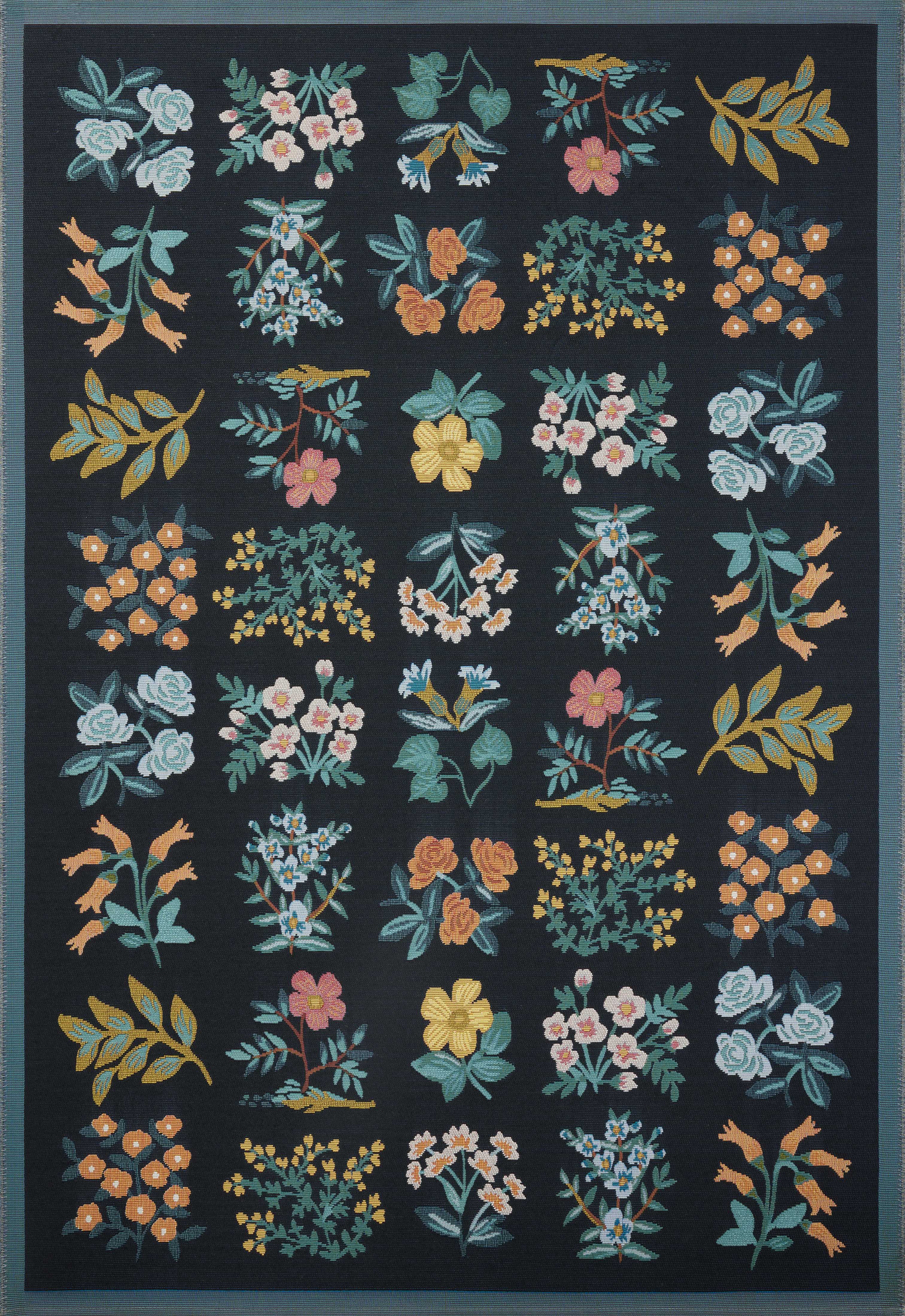 Rifle Paper Co. x Loloi Perennial Rug, 1'6" length x 1'6" width