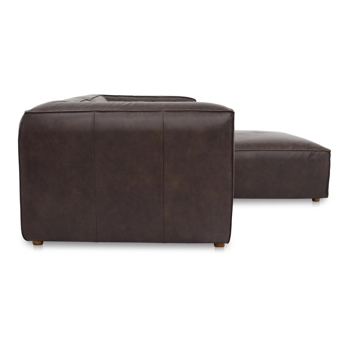 Form Nook Modular Sectional Espresso Brown, Sectional Sofa by Moe's Home, 81" width x 26" height x 71.5" depth View 3