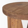 Tahlia Round Natural Brown Wood with Angled Legs Stool thumbnail 6