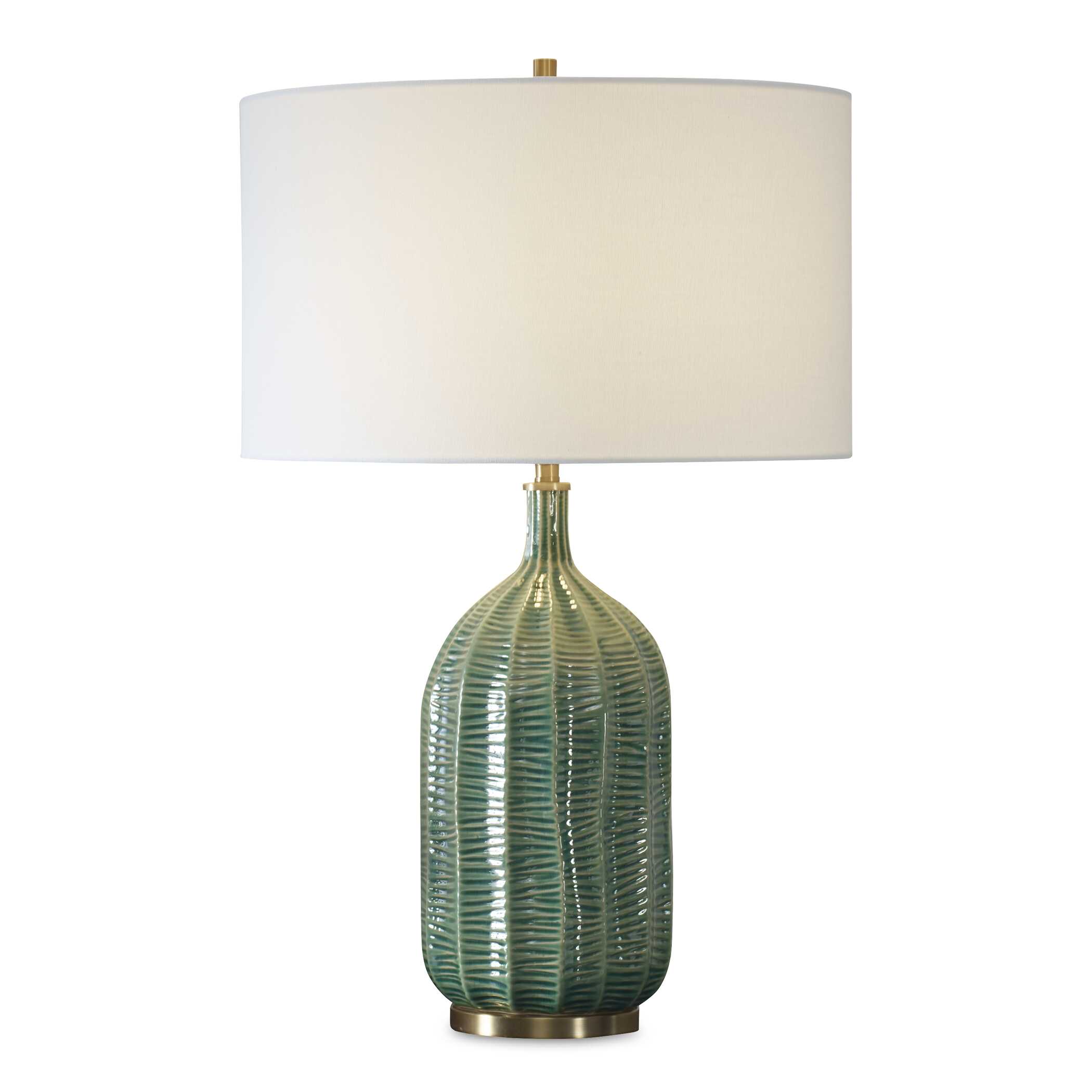 Bixby Green Table Lamp, by Uttermost, 16" width x 25.75" height x 16" depth View 1