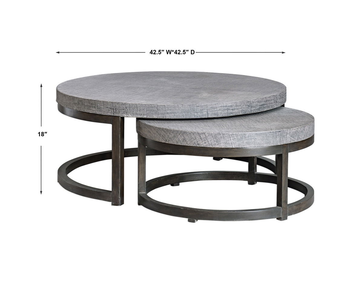 Aiyara Gray Nesting Tables, S/2 large image 